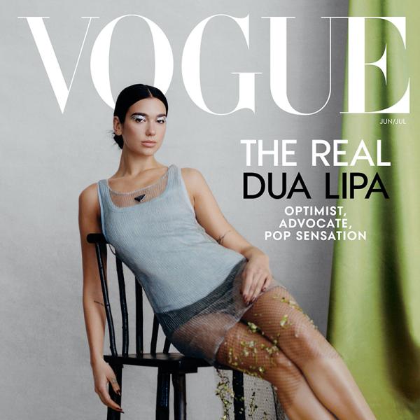 Dua Lipa on the cover of Vogue